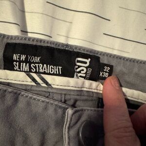 Gray Slim Straight Men Jeans